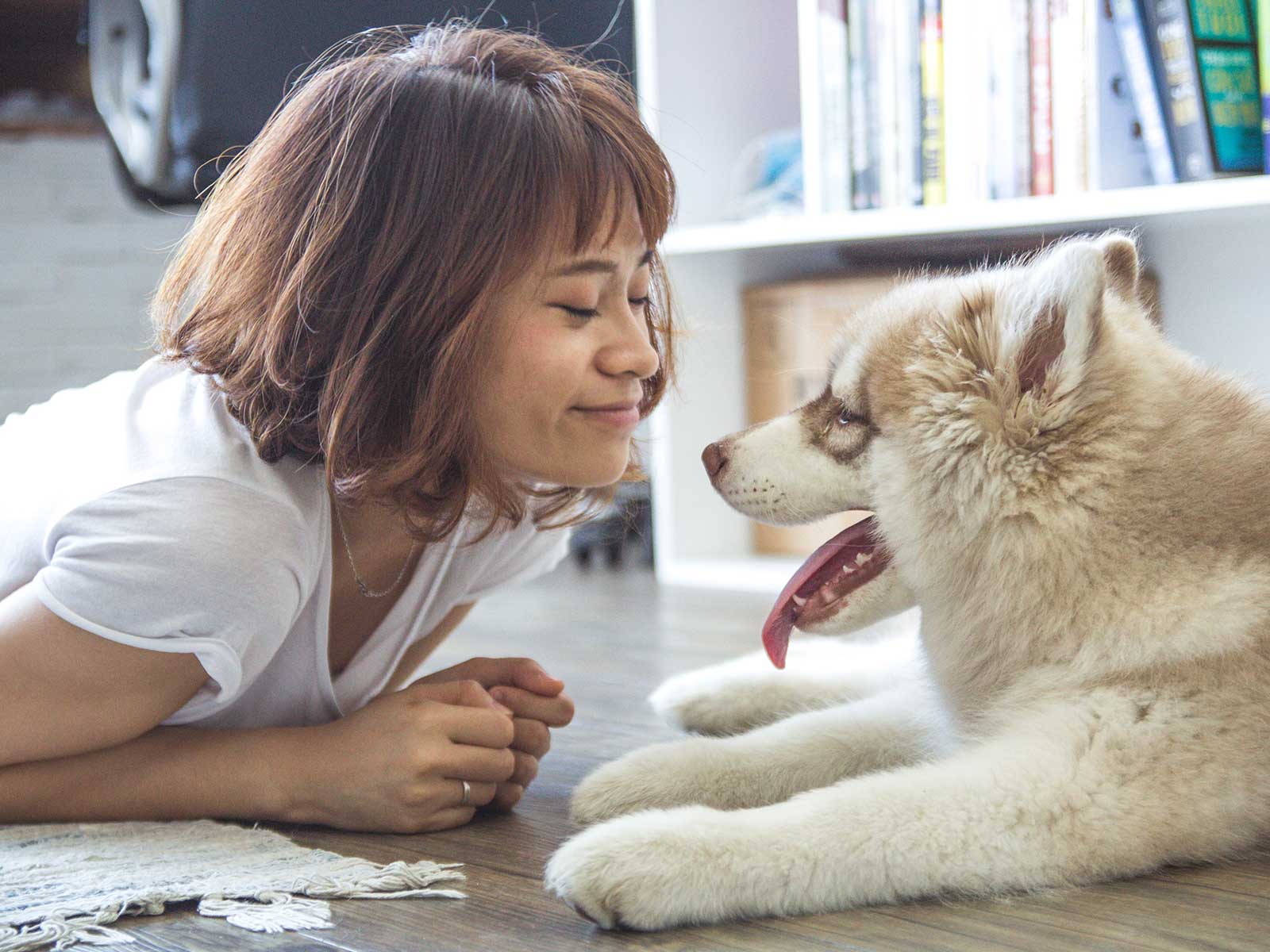 Humane Heroes Luncheon hispanic woman with husky