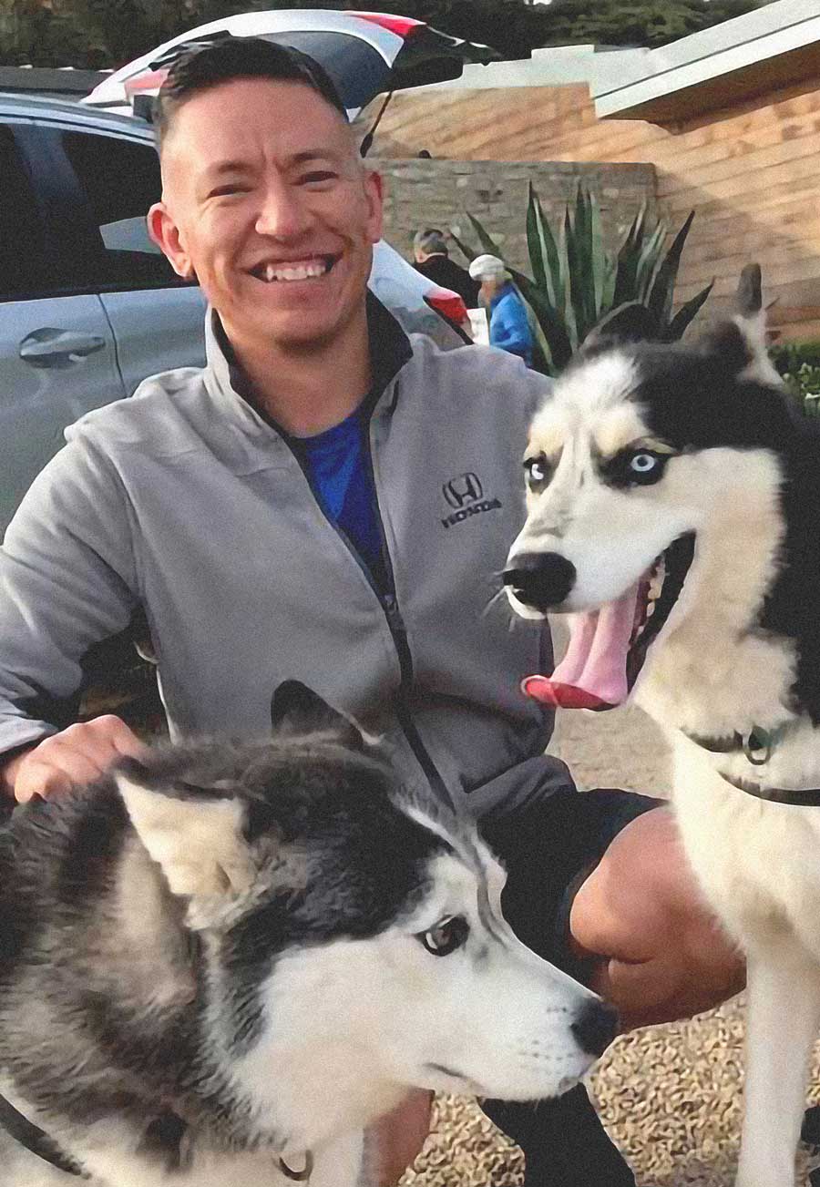 honda santa maria with huskies